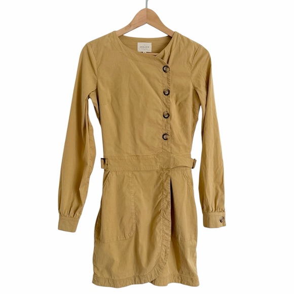 SEZANE Elivira Wrap Dress in Sand - Excellent Re-Owned Condition, Size 34 / US 2 - Picture 5 of 15